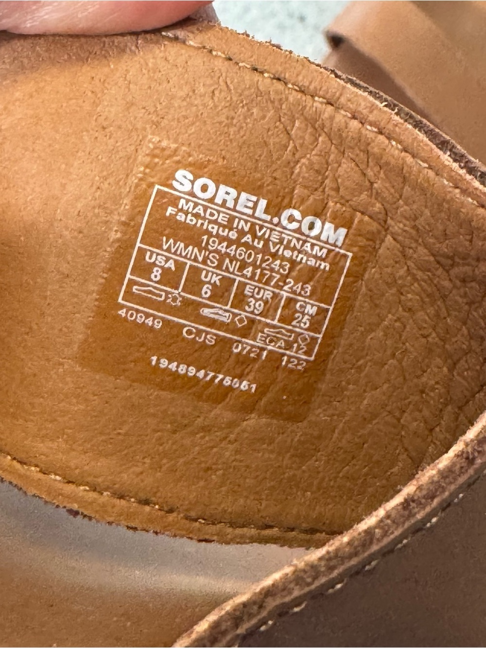 Sorel Roaming Buckle Slide sandals brown leather - Picture 6 of 8